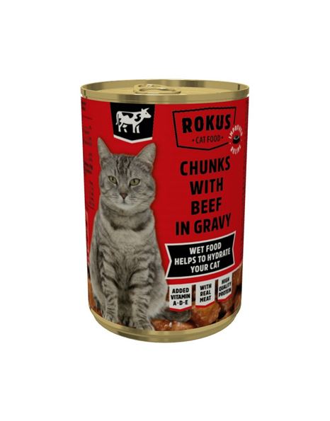 Rokus Cat With Beef 415gr