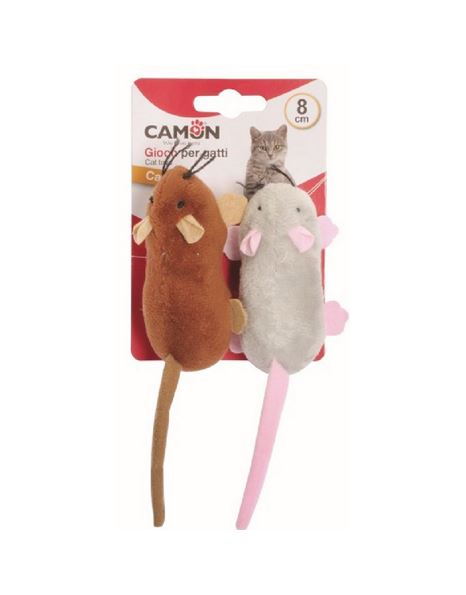 Camon Cat Toy Mice With Pocket For Catnip 2pcs