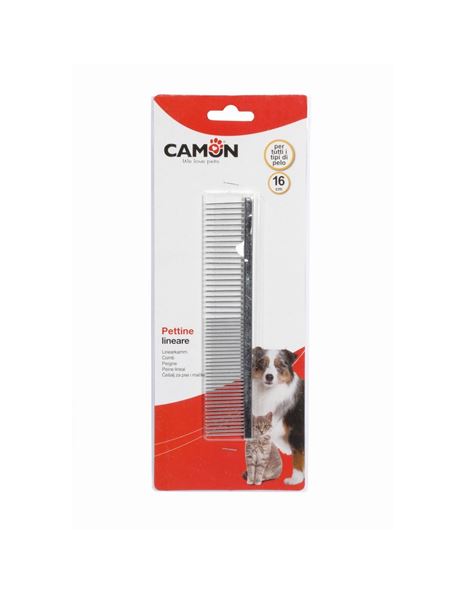 Camon Chromium plated comb For Long-haired Dogs 16cm