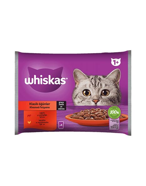 Whiskas Multipack Classic Meals In Gravy 4x85gr