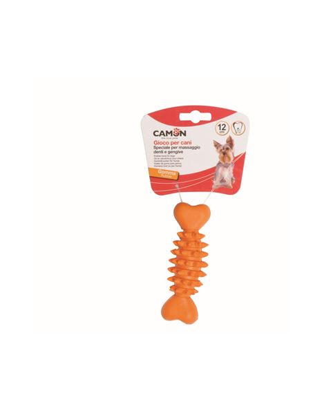 Camon Dog Toy Rubber Bone With Pointers 12cm