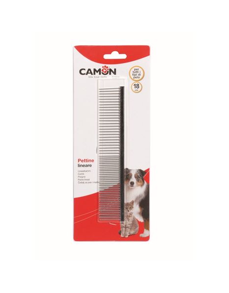 Camon Chromium plated comb For Long-haired Dogs 18cm