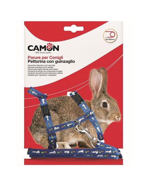 Camon Leash&Harness Set Carrot For Rabbits 10x1200mm