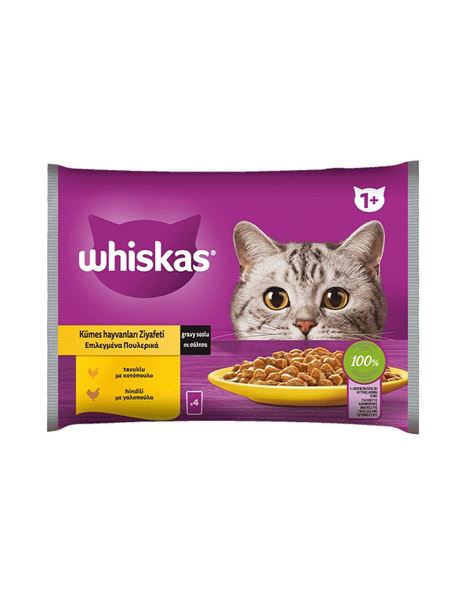 Whiskas  Multipouch Poultry Selection In Gravy 4x85gr
