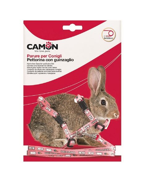 Camon Leash&Harness Set Bunny For Rabbits 8x1200mm