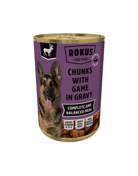 Rokus Dog With Game 415gr