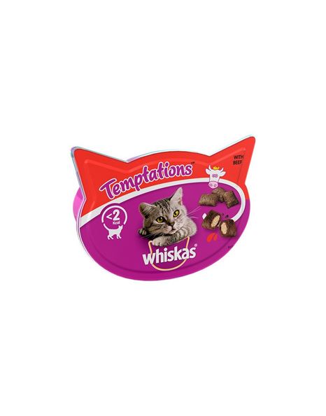 Whiskas Temptations With Beef 60gr