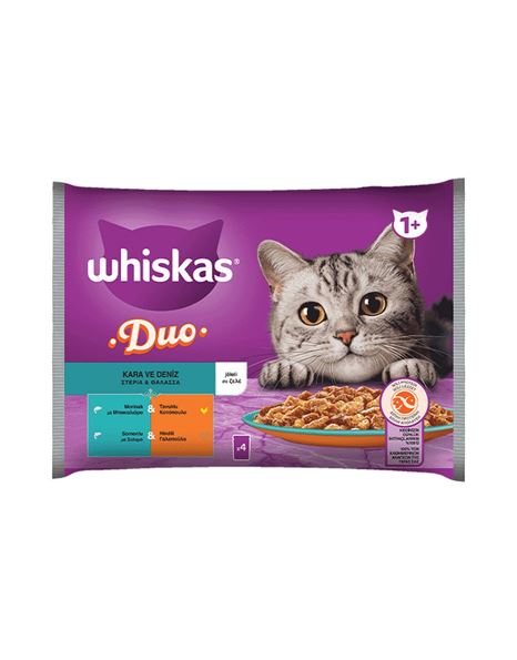 Whiskas Multipouch Duo Land-Sea In Jelly 4x85gr