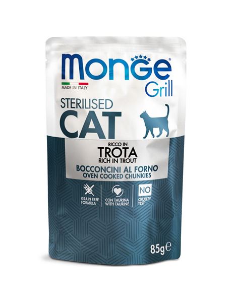Monge Cat Grill Sterilised In Trout 85gr