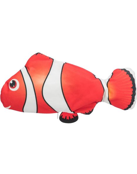 Trixie Soft Toy Fish Wriggles Irregularly When Touched With Catnip 26cm