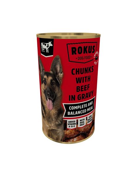 Rokus Dog With Beef 810gr