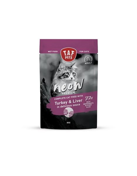Taf Neow Premium Adult Cats Turkey & Liver 80gr