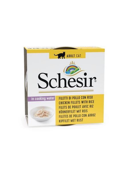 Schesir Cat Chicken Fillets With Rice In Cooking Water 85gr