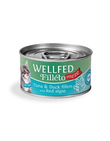 Wellfed Filleto Meze Tuna & Duck for Kitten 70gr