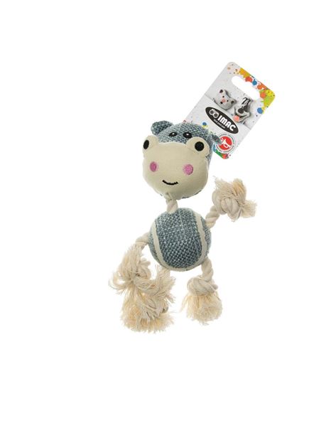 Imac Hippo With Squeaker Rope/Ball 25x22x7,5cm