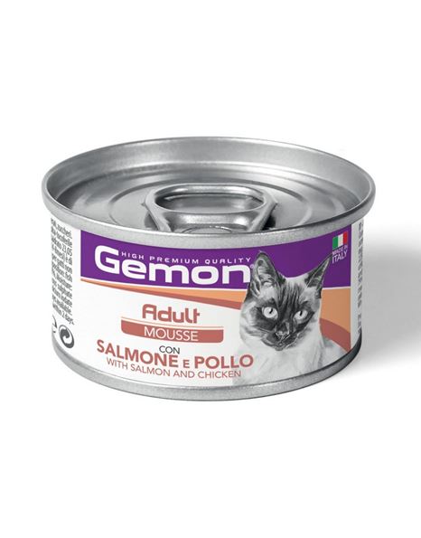 Gemon Adult Cat Mousse Salmon & Chicken 85gr