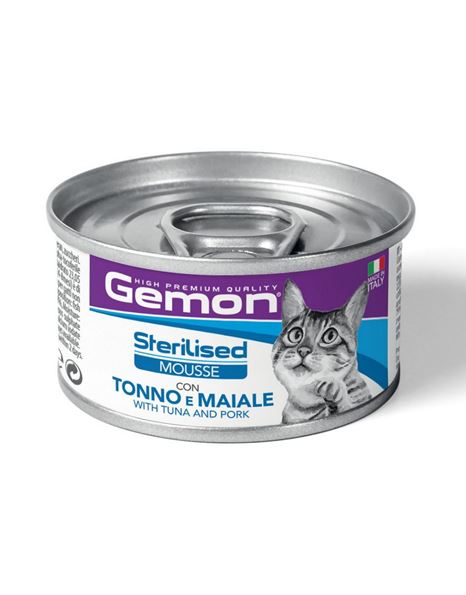 Gemon Sterilised Cat Mousse Tuna & Pork 85gr