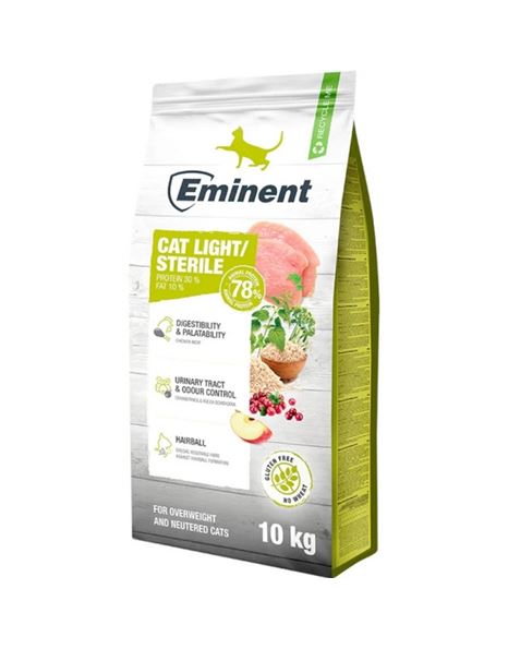 Eminent Cat Light And Steriliised Poultry 10kg