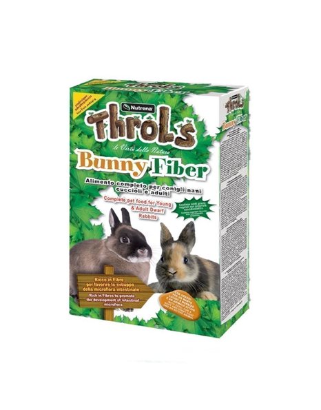 Throls Bunny Fiber Για Κουνελάκια Νάνους 800gr