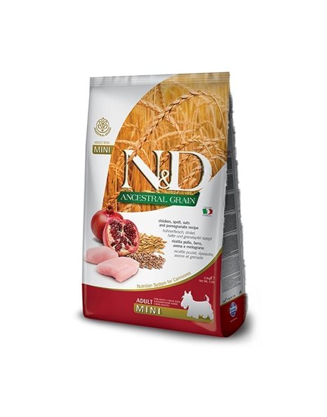 N&D Low Grain Chicken And Pomegranate Adult Mini 800gr