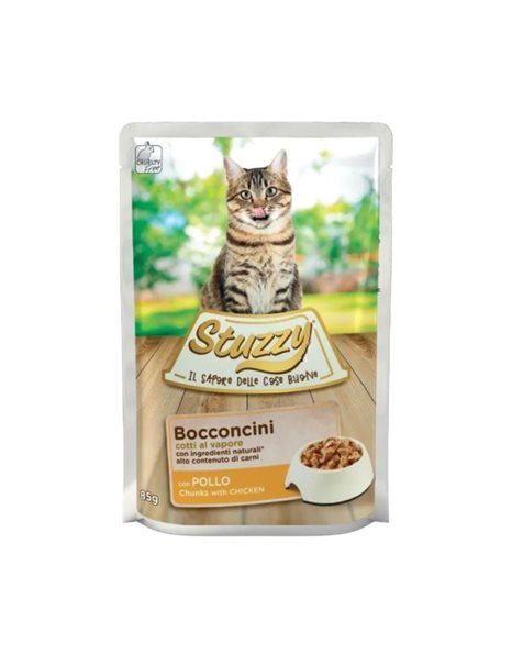 Stuzzy Cat Chicken Chunks Steam Cooked 85gr