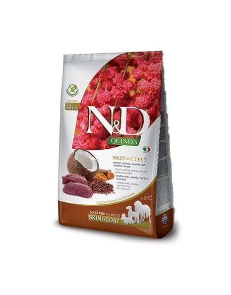 N&D Grain Free Quinoa Venison And Coconut Skin And Coat 2,5kg