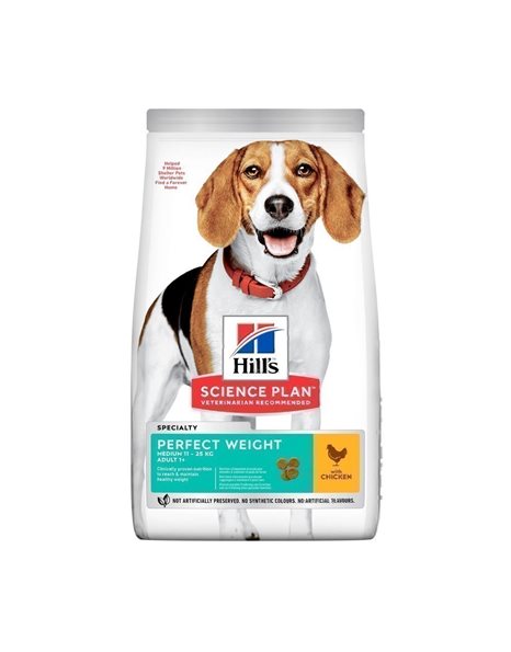Hill's Science Plan Adult Dog Perfect Weight Medium Chicken 12kg