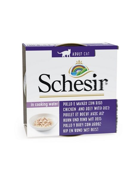 Schesir Natural Chicken Fillets, Beef Fillets and Rice 85g