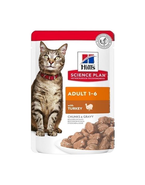  Hill's Science Plan Adult Cat Chunks In Gravy With Turkey 85g