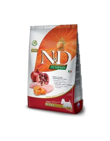 N&D Grain Free Pumpkin Chicken And Pomegranate Adult Mini 2,5kg
