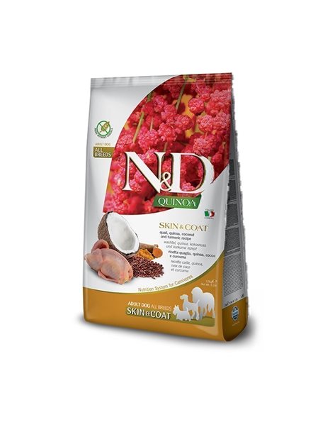 N&D Grain Free Quinoa Quail And Coconut Skin And Coat 800gr