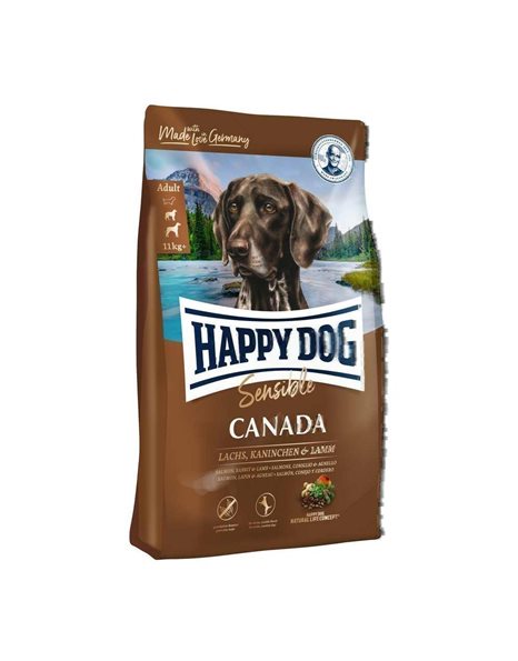 Happy Dog Grain Free Sensible Supreme Canada Salmon, Rabbit And Lamb 4kg
