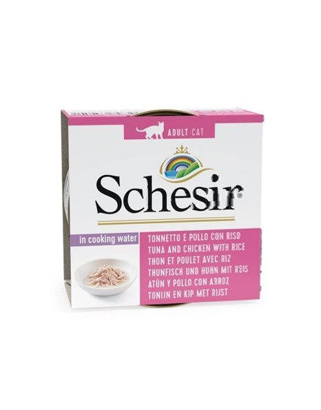 Schesir Cat Natural Τόνος και Κοτόπουλο με Ρύζι 85g