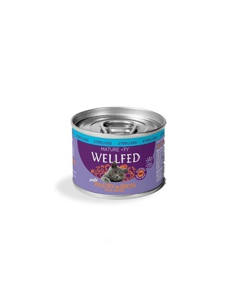 Naturest Wellfed Sterilised Mature Poultry In Broth With Mussel 200gr 
