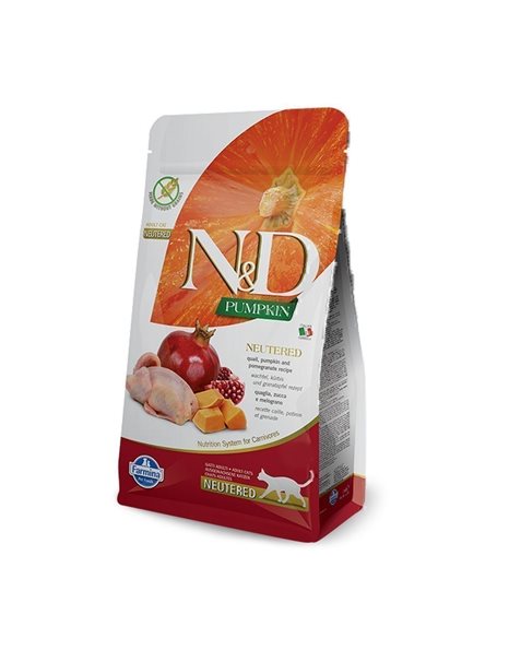 N&D Grain Free Pumpkin Quail & Pomegranate Neutered Cat 300gr