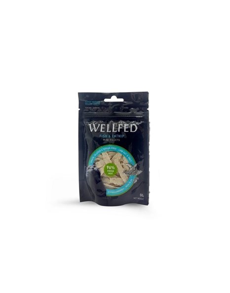 Wellfed Mini Fillets Fish & Catnip 50gr