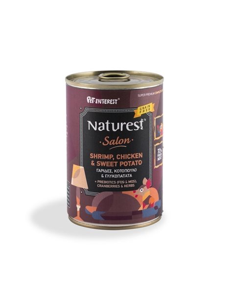 Naturest Salon Chicken, Shrimps, Sweet Potato And Cranberries 400gr