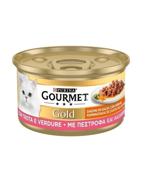 Gourmet Gold Με Πέστροφα Και Λαχανικά 85gr