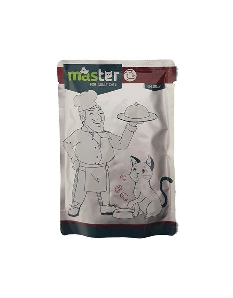 Master Adult Cat Κομματάκια Βοδινού Σε Ζελέ 80g