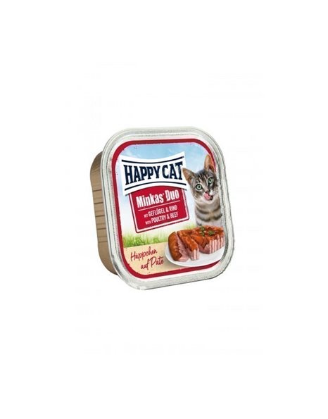 Happy Cat Duo Pate Poultry And Beef 100gr