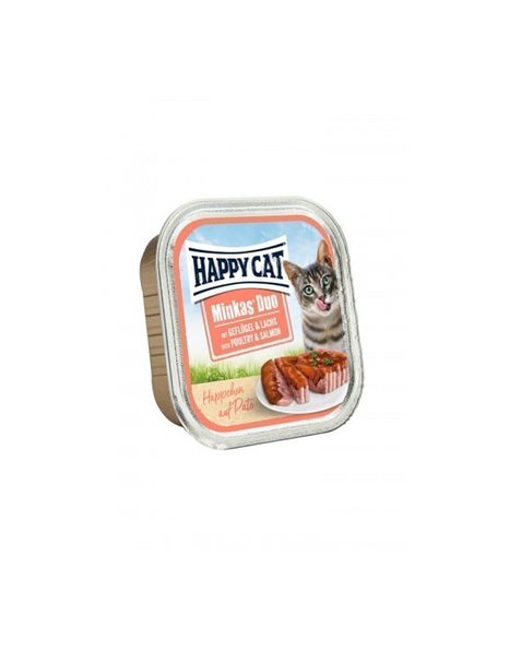 Happy Cat Duo Pate Chicken And Salmon 100gr