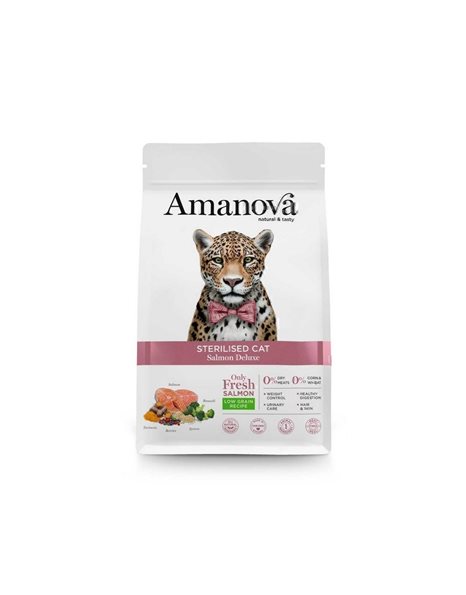 Amanova Low Grain Sterilised Cat Salmon Deluxe 1,5kg