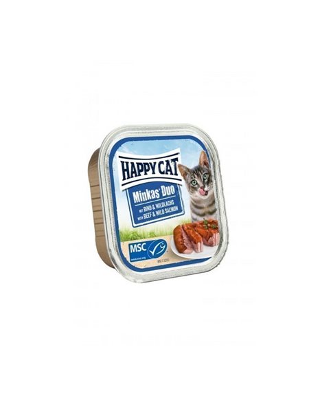 Happy Cat Duo Pate Beef And Salmon 100gr