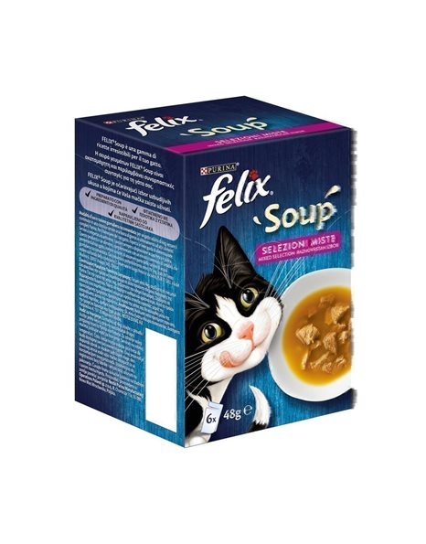 Felix soup Beef, Chicken & Tuna 6x48gr
