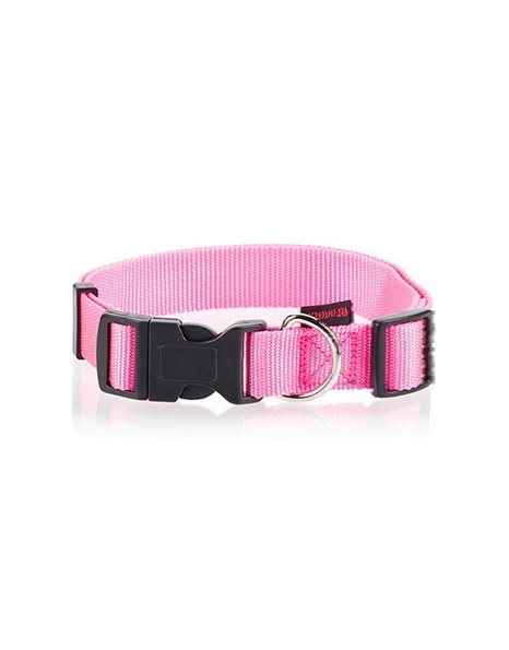 Pet Interest Plain Line Collar Large Pink 25mm x 47-70cm