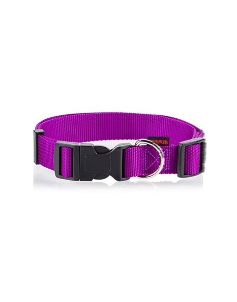 Pet Interest Plain Line Collar Small Purple 15mm x 22-40cm