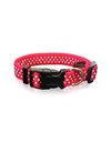 Pet Interest Dot Line Collar  Medium Red 20mm x 32-50cm