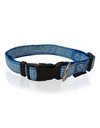 Pet Interest Cheched Line Collar Medium Blue 20mm x 32-50cm 