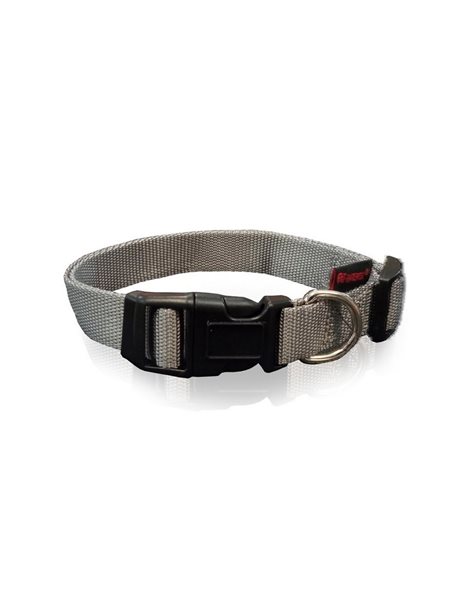 Pet Interest Plain Line Collar Small Grey 15mm x 22-40cm