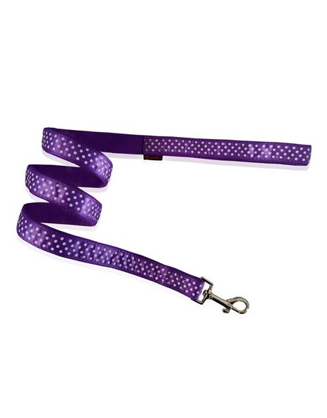 Pet Interest Dog Leash Dot Line Medium Purple 20mm x 120cm